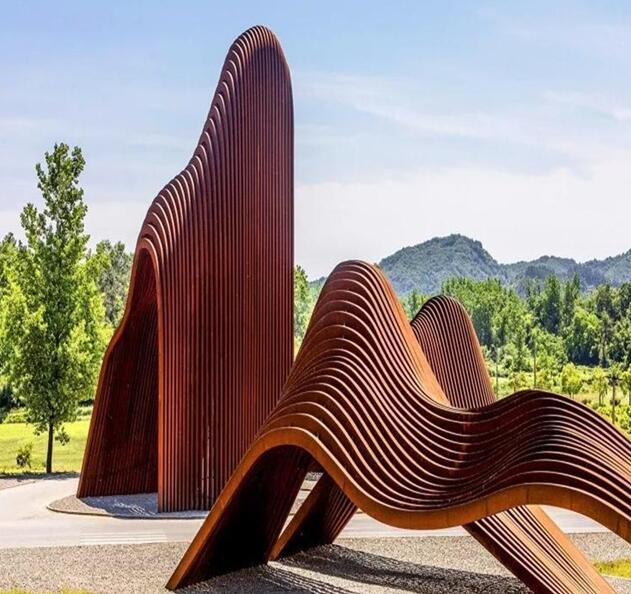 越城锈钢板造型